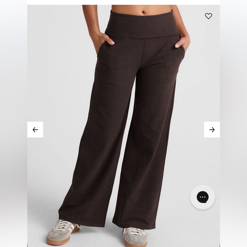 Beyond yoga space dye wide leg brown pants size small